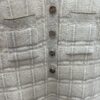 Gucci 25SS New Round Neck Top Crafted from Premium Wool with Metallic Thread Tartan Jacquard Fabric, Featuring a Circular Interlocking Double G Button at the Back