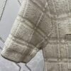 Gucci 25SS New Round Neck Top Crafted from Premium Wool with Metallic Thread Tartan Jacquard Fabric, Featuring a Circular Interlocking Double G Button at the Back