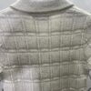 Gucci 25SS New Round Neck Top Crafted from Premium Wool with Metallic Thread Tartan Jacquard Fabric, Featuring a Circular Interlocking Double G Button at the Back