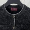 69314079908475d562cd9c02 Gucci 25SS New Arrival Polo Dress Crafted from Premium Wool with Metallic Thread Geometric Jacquard, Featuring Round Interlocking Double-G Logo Buttons Front Closure
