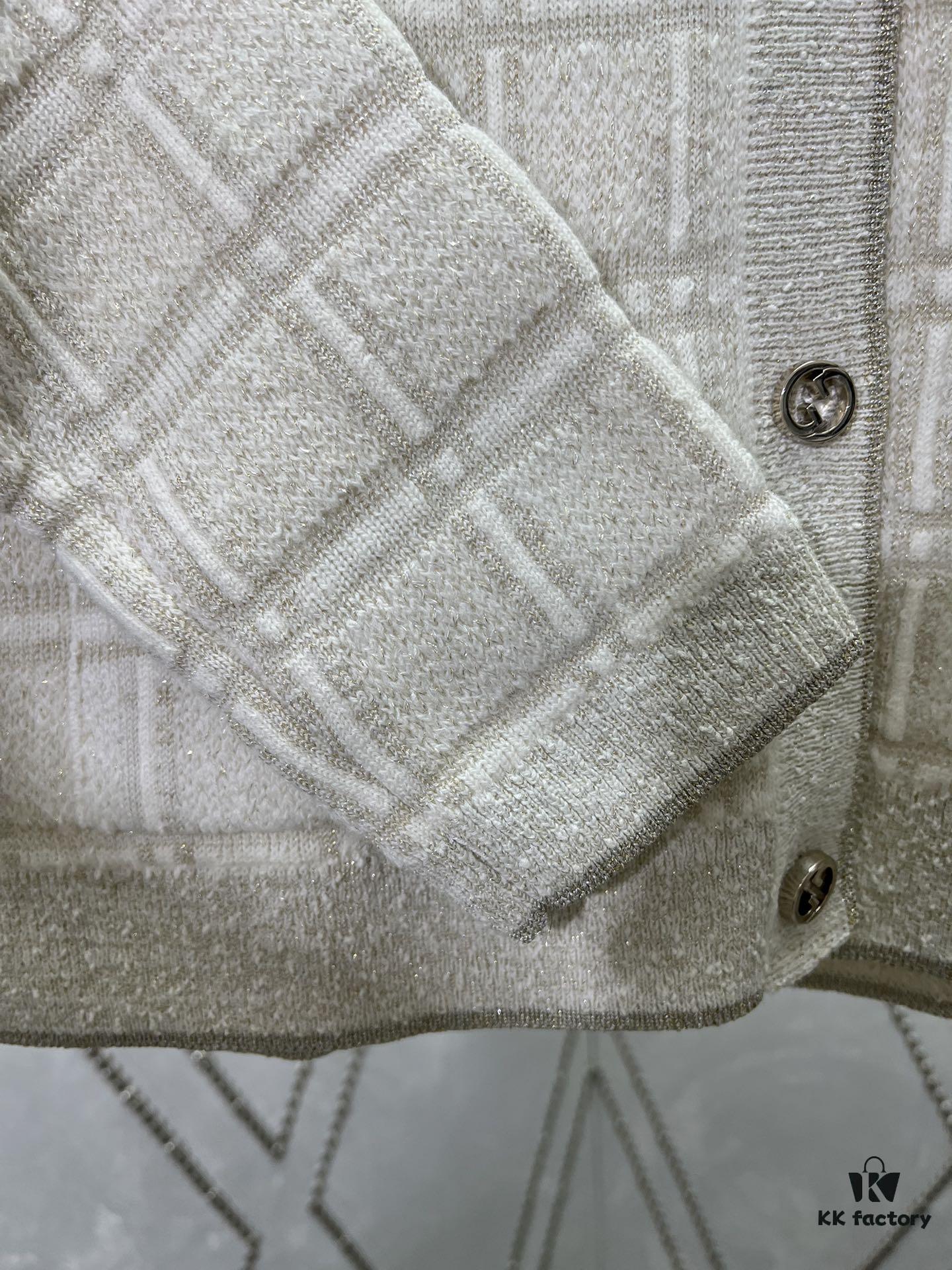 693140bd908475d562cd9c0c Gucci 25SS New Arrival Polo Dress Crafted from Premium Wool with Metallic Thread Tartan Jacquard Fabric, Featuring Interlocking Double G Round Buttons Front Closure