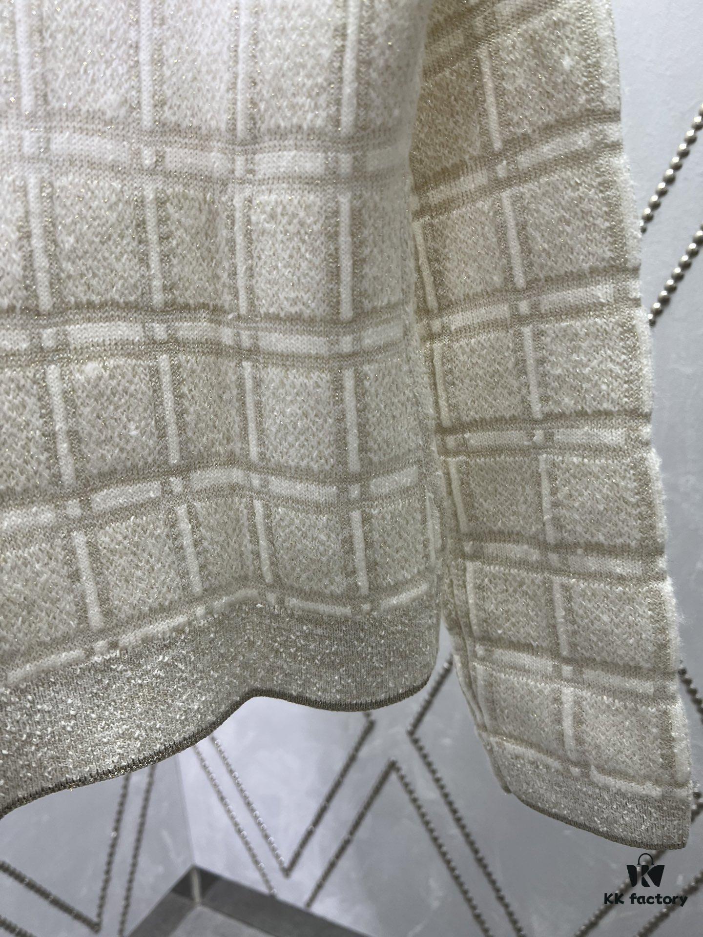 693140ce908475d562cd9c10 Gucci 25SS New Arrival Polo Dress Crafted from Premium Wool with Metallic Thread Tartan Jacquard Fabric, Featuring Interlocking Double G Round Buttons Front Closure