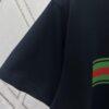 693141ac908475d562cd9c29 Gucci 25SS New Regular Fit T-Shirt Made of Knitted Cotton with Gucci Web Stripe Flag Print