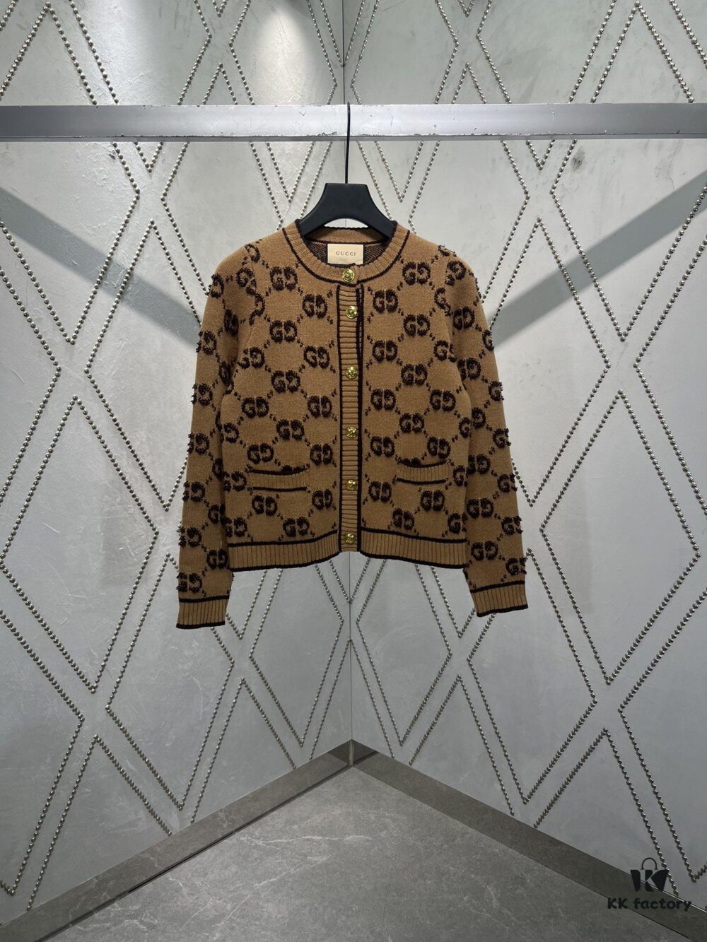 69314207908475d562cd9c4c G House 25SS New Arrival Cardigan Made from GG Wool Bouclé Yarn Blend Jacquard Fabric. High Version!