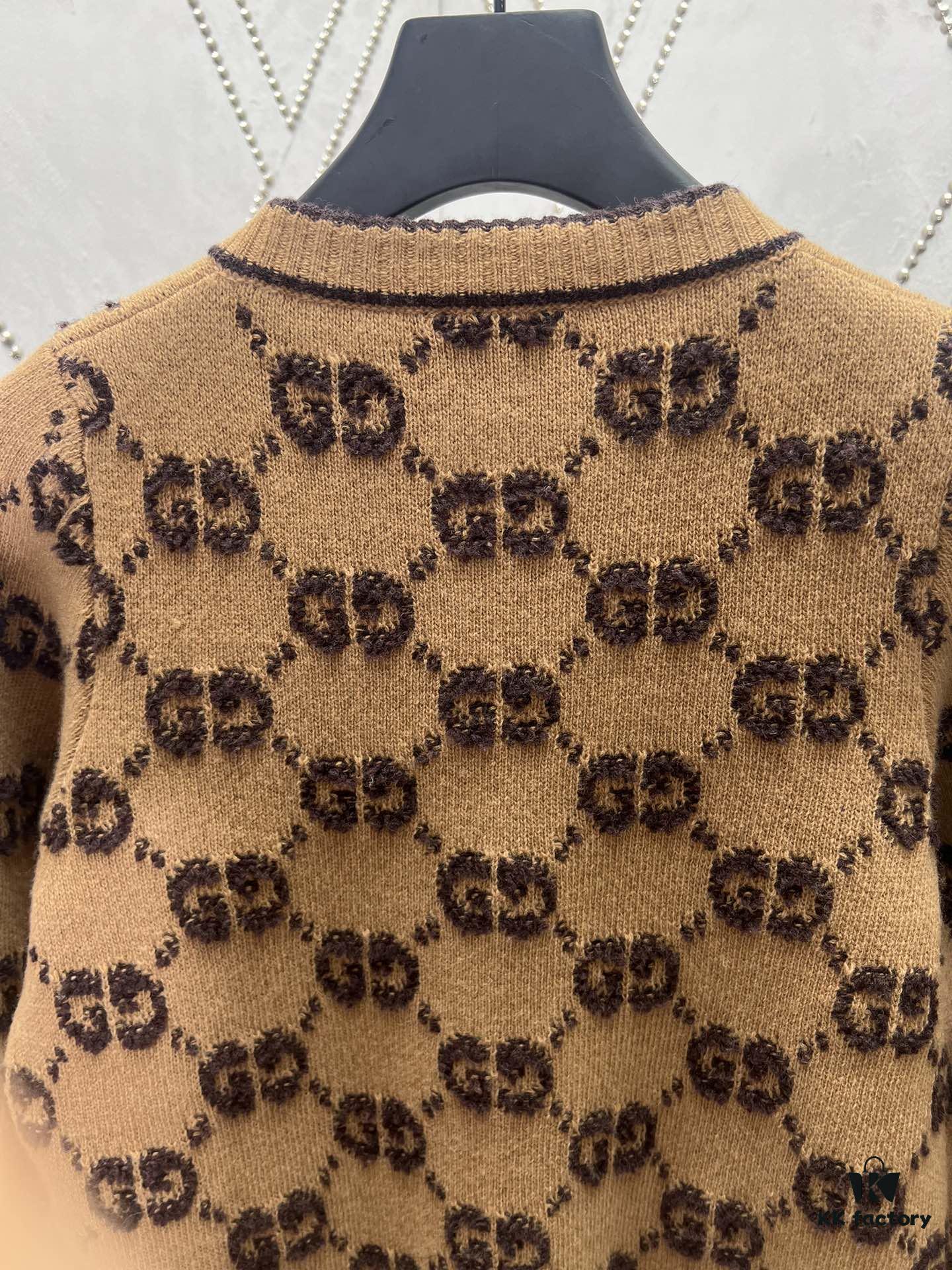 69314217908475d562cd9c52 G House 25SS New Arrival Cardigan Made from GG Wool Bouclé Yarn Blend Jacquard Fabric. High Version!