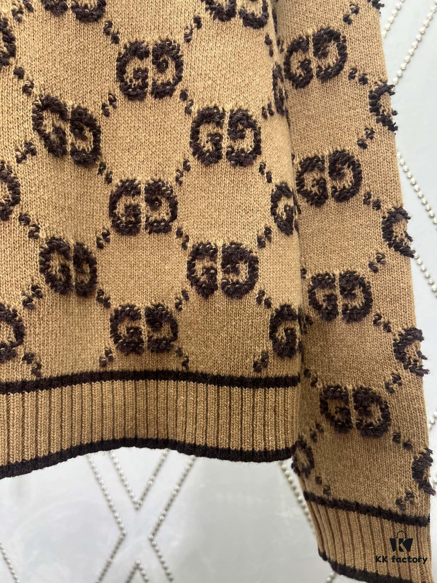 6931421d908475d562cd9c53 G House 25SS New Arrival Cardigan Made from GG Wool Bouclé Yarn Blend Jacquard Fabric. High Version!