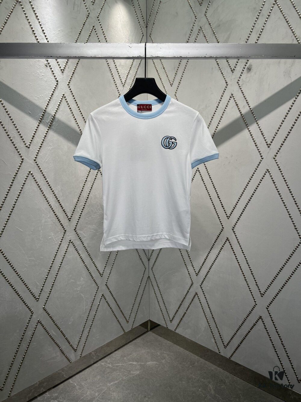 69314222908475d562cd9c55 Gucci 25SS Early Spring New Arrival Minimalist Classic Embroidered Double G Letter Print Round Neck