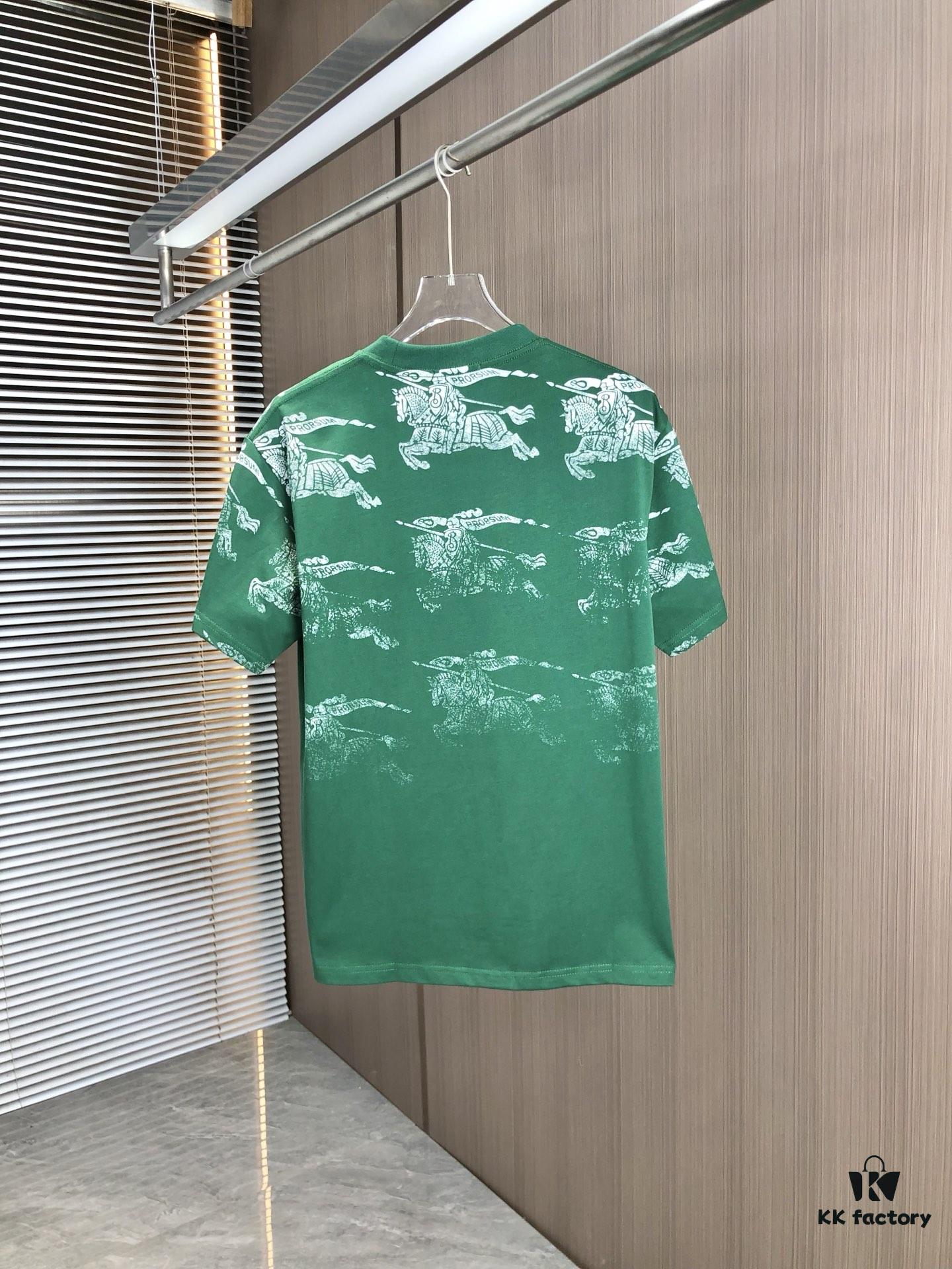 693142b2908475d562cd9c80 BURBERRY 2025 Spring/Summer New Arrival Round Neck Short Sleeve T-Shirt with All-Over Dot Print, Made from 320g Double-Yarn Combed Cotton Fabric, Slightly Loose Fit, Soft and Substantial Fabric Texture, Unisex Design