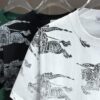 6931435b908475d562cd9c8d BURBERRY 2025 Spring/Summer New Arrival Round Neck Short Sleeve T-Shirt with All-Over Dot Print, Made from 320g Double-Layer Combed Cotton Fabric, Slightly Loose Fit, Soft and Substantial Fabric Texture, Unisex Design