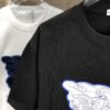 69314388908475d562cd9c96 BURBERRY 2025 Spring/Summer New Arrival Round Neck Short Sleeve T-Shirt with Contrasting Embroidery, 320g Double Combed Cotton Fabric, Slightly Loose Unisex Fit