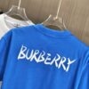 693143fa908475d562cd9cae BURBERRY 2025 Spring/Summer New Arrival Round Neck Short Sleeve T-Shirt with Equestrian Chain Embroidery, 320g Double Combed Cotton Fabric, Slightly Loose Unisex Fit