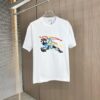 69314425908475d562cd9cb8 BURBERRY 2025 Spring/Summer New Arrival Round Neck Short Sleeve T-Shirt with Equestrian Chain Embroidery, 320g Double Combed Cotton Fabric, Slightly Loose Unisex Fit