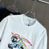 69314428908475d562cd9cb9 BURBERRY 2025 Spring/Summer New Arrival Round Neck Short Sleeve T-Shirt with Equestrian Chain Embroidery, 320g Double Combed Cotton Fabric, Slightly Loose Unisex Fit