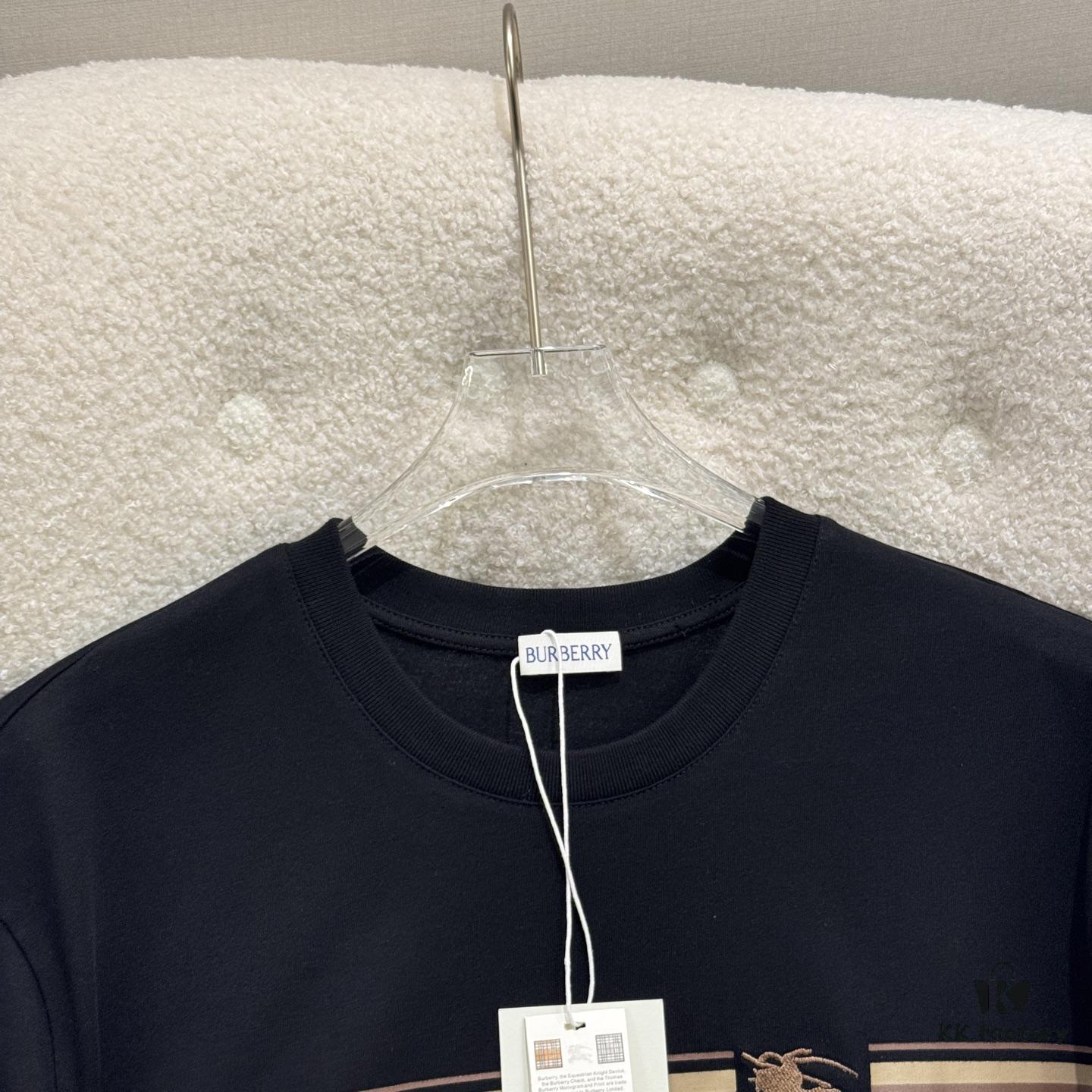 69314595908475d562cd9cfb BURBERRY 2025 Spring-Summer New Arrival Short Sleeve T-Shirt, Runway-Inspired Fashion Casual Tee with Designer Logo, Premium 100% Cotton