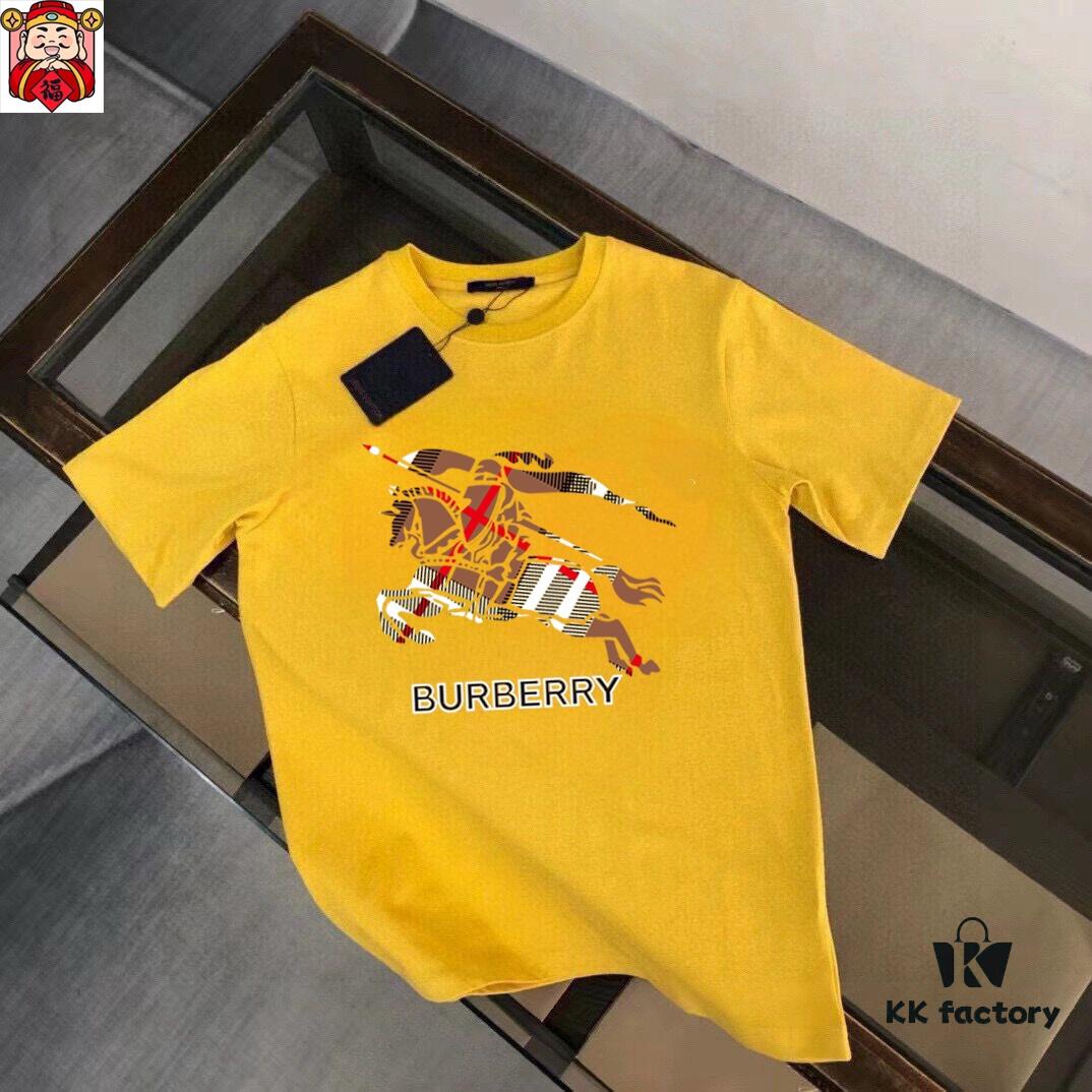693145dd908475d562cd9d12 BURBERRY Men's Premium Casual Short-Sleeve T-Shirt, 2025 Spring/Summer New Arrival, Custom Top-Tier Logo Design, Imported Silk-Cotton Fabric, Stylish and Versatile for All Occasions