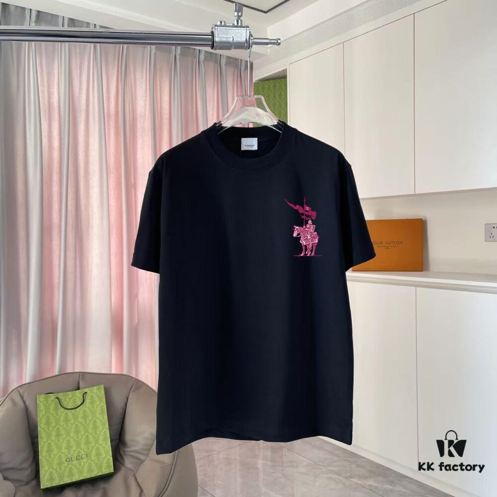 69314699908475d562cd9d45 BURBERRY 2025 Summer New Arrival Personalized Letter Logo Print Custom 300g Fabric Short Sleeve T-Shirt Unisex