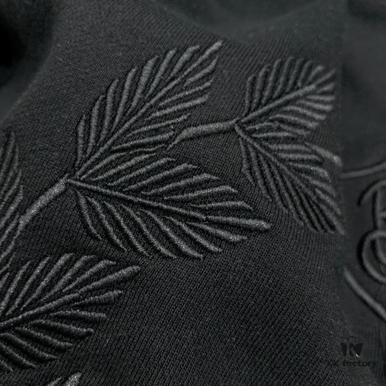 New Burberry 24 Fall Limited Oak Leaf Letter Print Crew Neck Sweatshirt