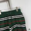 6931474a908475d562cd9d7b New Burberry Classic Green Striped Knit Straight Shorts Unisex