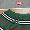 69314754908475d562cd9d7f New Burberry Classic Green Striped Knit Straight Shorts Unisex