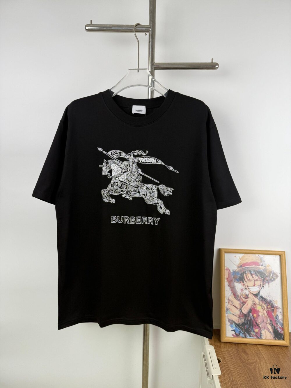 6931475e908475d562cd9d80 New BBR Burberry 24SS Embroidered 3D Horse Logo Short Sleeve T-Shirt
