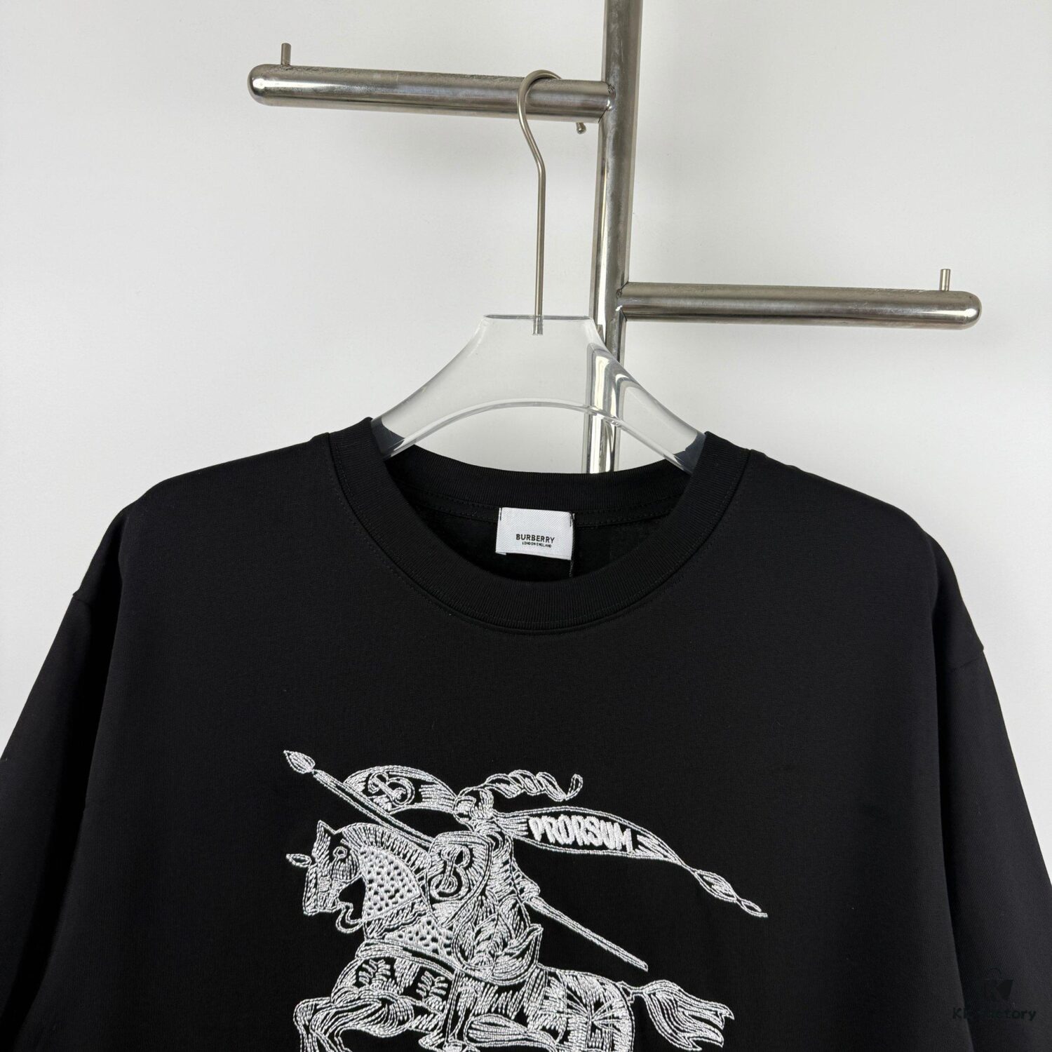 69314767908475d562cd9d82 New BBR Burberry 24SS Embroidered 3D Horse Logo Short Sleeve T-Shirt