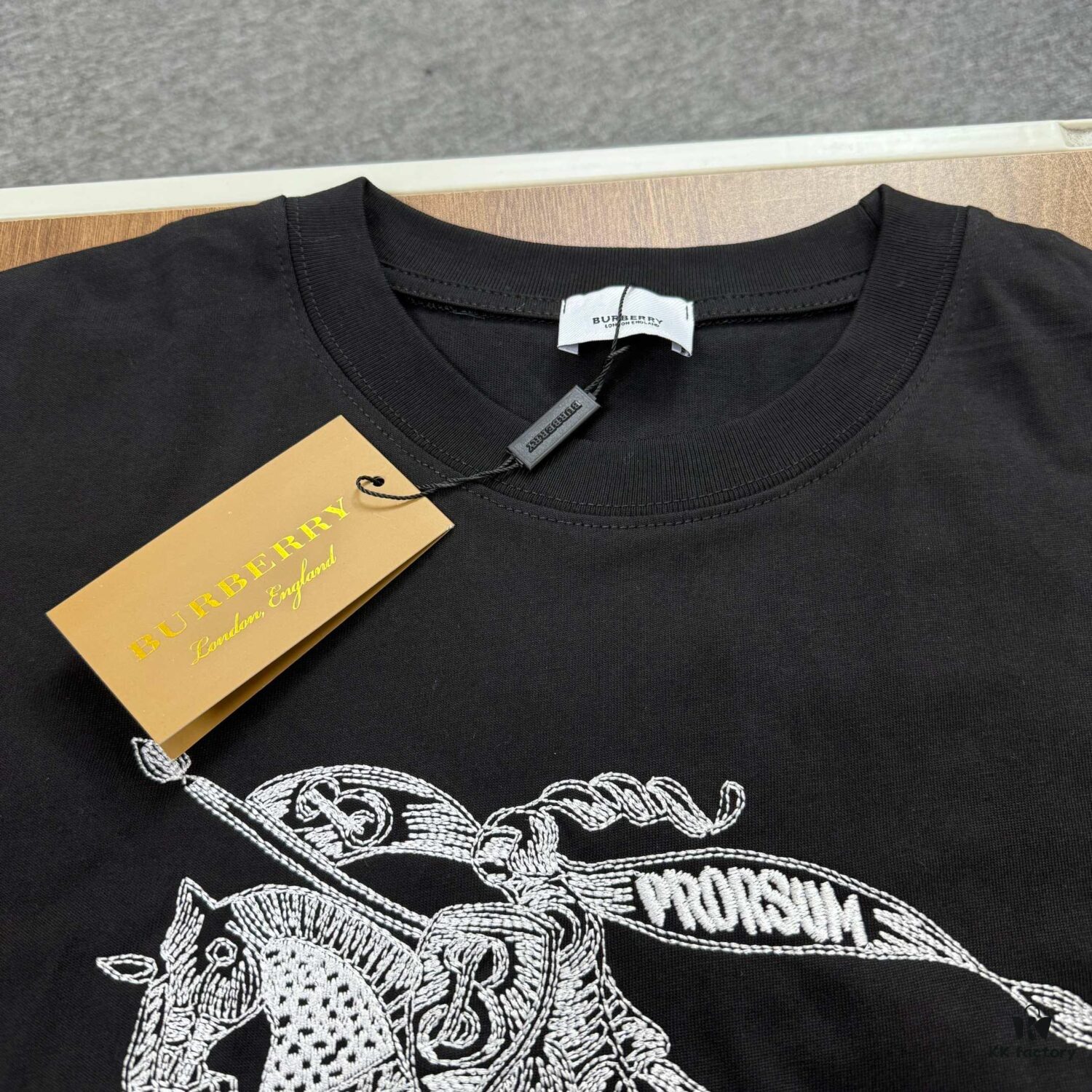 6931477a908475d562cd9d85 New BBR Burberry 24SS Embroidered 3D Horse Logo Short Sleeve T-Shirt