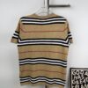 New BURBERRY 2023 Spring/Summer Lightweight Linen-Blend Striped Knit Short-Sleeve T-Shirt