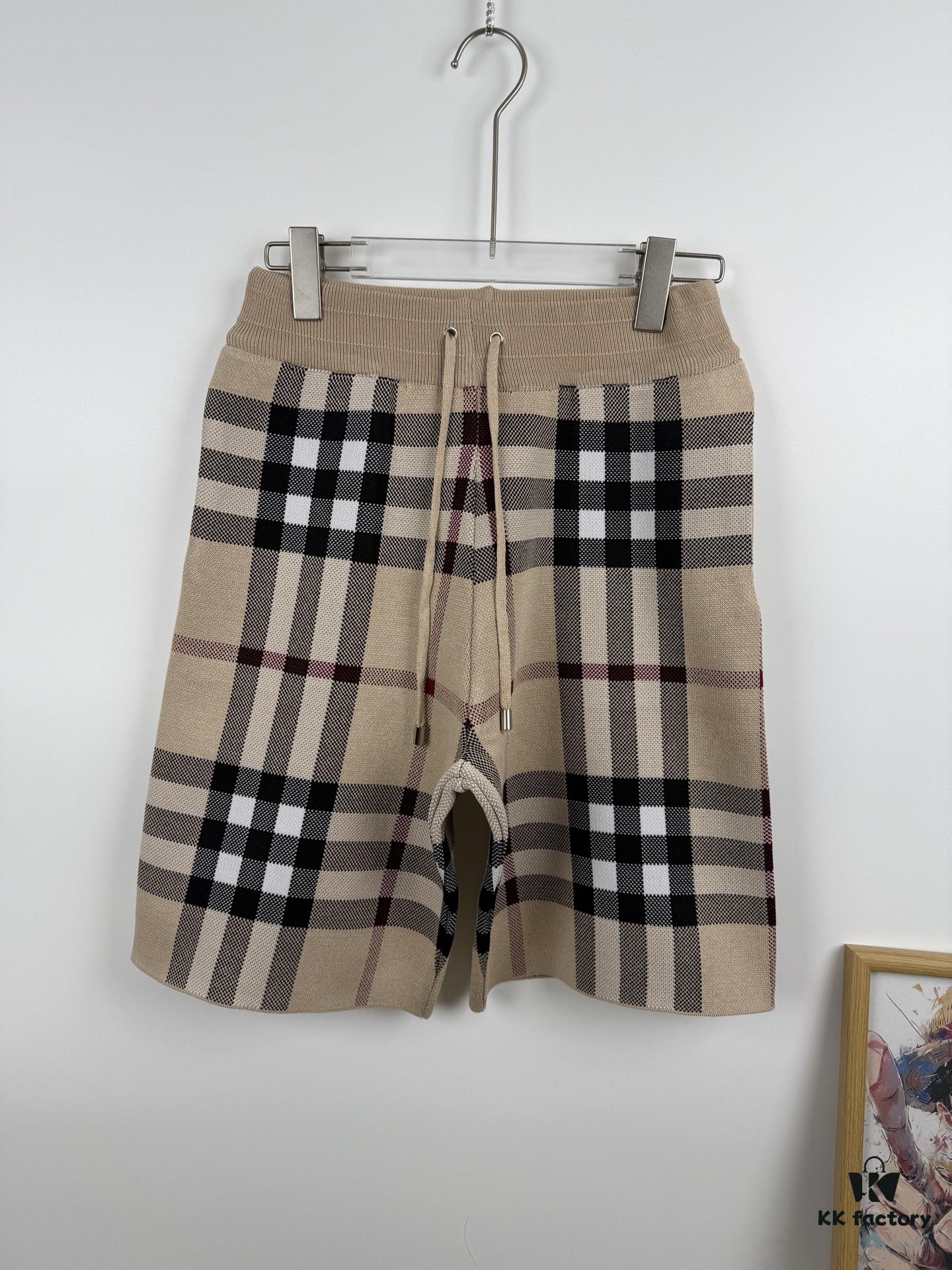 69314859908475d562cd9da8 New BURBERRY Burberry Classic Plaid Knitted Shorts Unisex