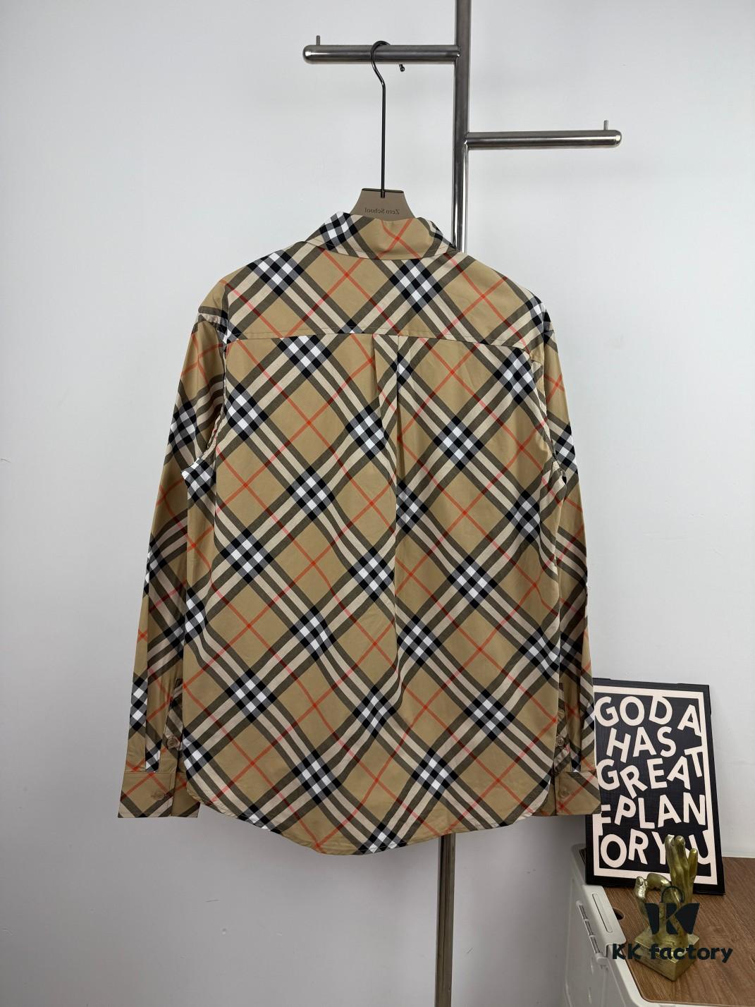 693148ab908475d562cd9dbc New BBR Burberry 24SS Autumn-Winter Checkered Precision-Aligned Shirt, Official Website 1:1 Original Quality