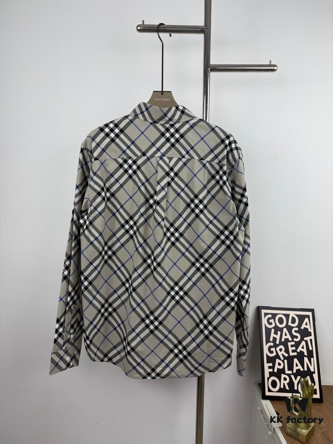 693148e2908475d562cd9dc6 New BBR Burberry 24SS Autumn/Winter Plaid Alignment Shirt Official Website 1:1 Original Quality