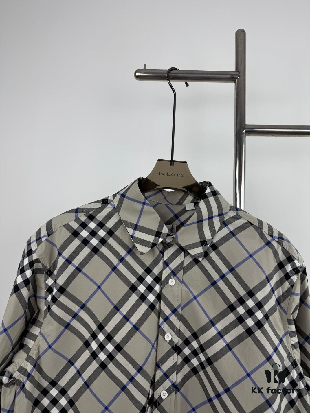 693148e9908475d562cd9dc8 New BBR Burberry 24SS Autumn/Winter Plaid Alignment Shirt Official Website 1:1 Original Quality