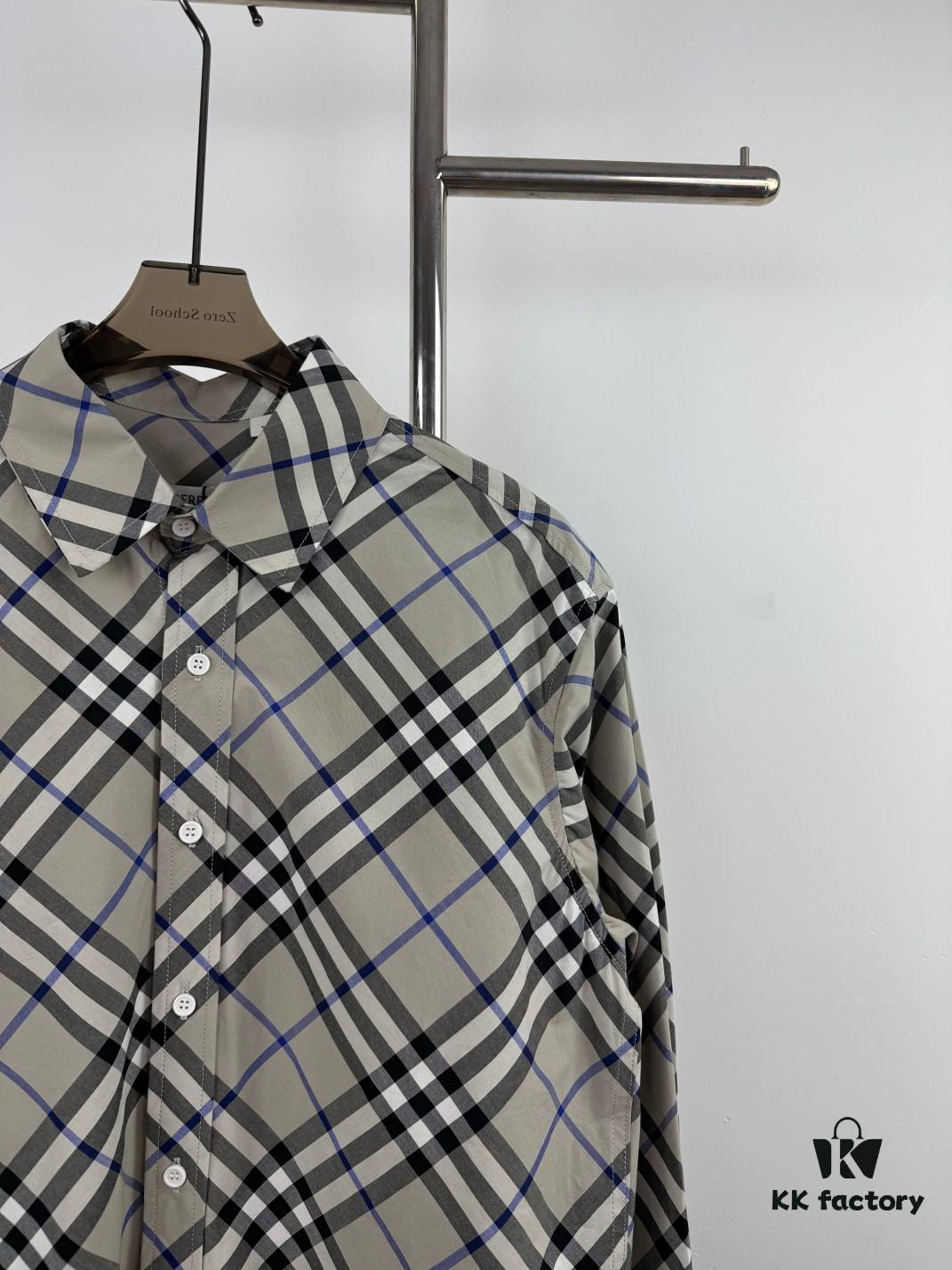 693148ed908475d562cd9dc9 New BBR Burberry 24SS Autumn/Winter Plaid Alignment Shirt Official Website 1:1 Original Quality