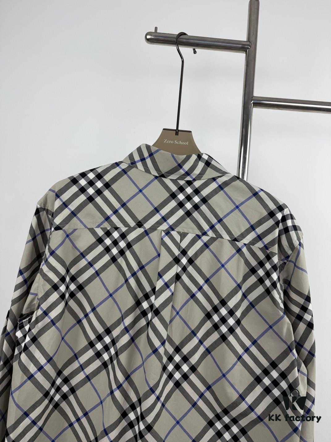 693148f0908475d562cd9dcb New BBR Burberry 24SS Autumn/Winter Plaid Alignment Shirt Official Website 1:1 Original Quality