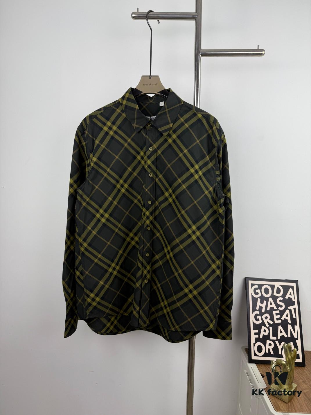 69314900908475d562cd9dd0 New BBR Burberry 24SS Autumn-Winter Checkered Precision-Aligned Shirt, Official Website 1:1 Original Quality