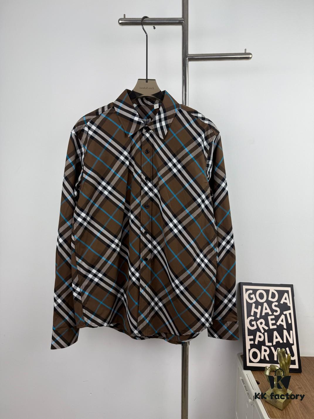 69314923908475d562cd9ddb New BBR Burberry 24SS Autumn/Winter Check Aligned Shirt Official Website 1:1 Original Quality