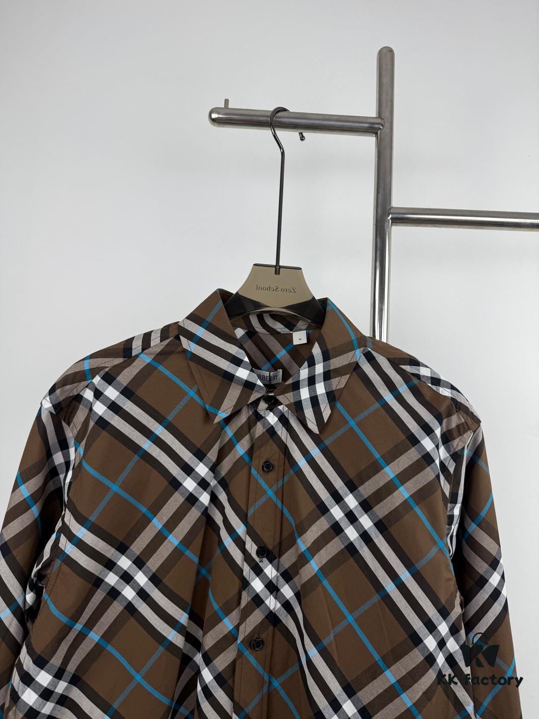 69314928908475d562cd9ddd New BBR Burberry 24SS Autumn/Winter Check Aligned Shirt Official Website 1:1 Original Quality