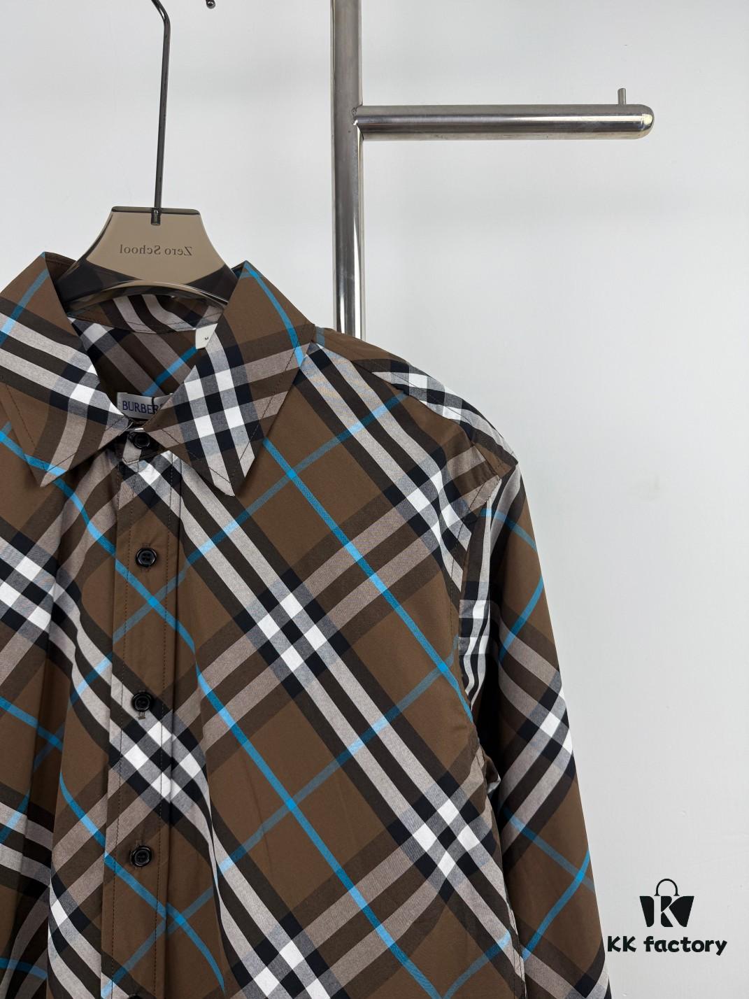 69314929908475d562cd9dde New BBR Burberry 24SS Autumn/Winter Check Aligned Shirt Official Website 1:1 Original Quality