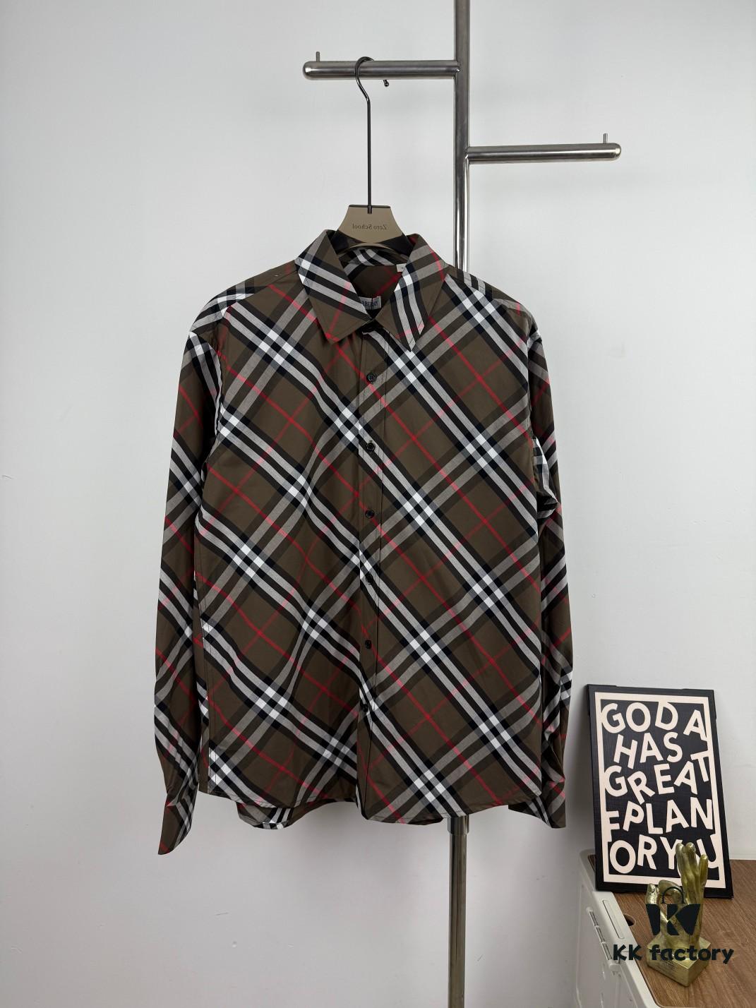 69314940908475d562cd9de3 New BBR Burberry 24SS Autumn-Winter Checkered Precision-Aligned Shirt Official Website 1:1 Original Quality