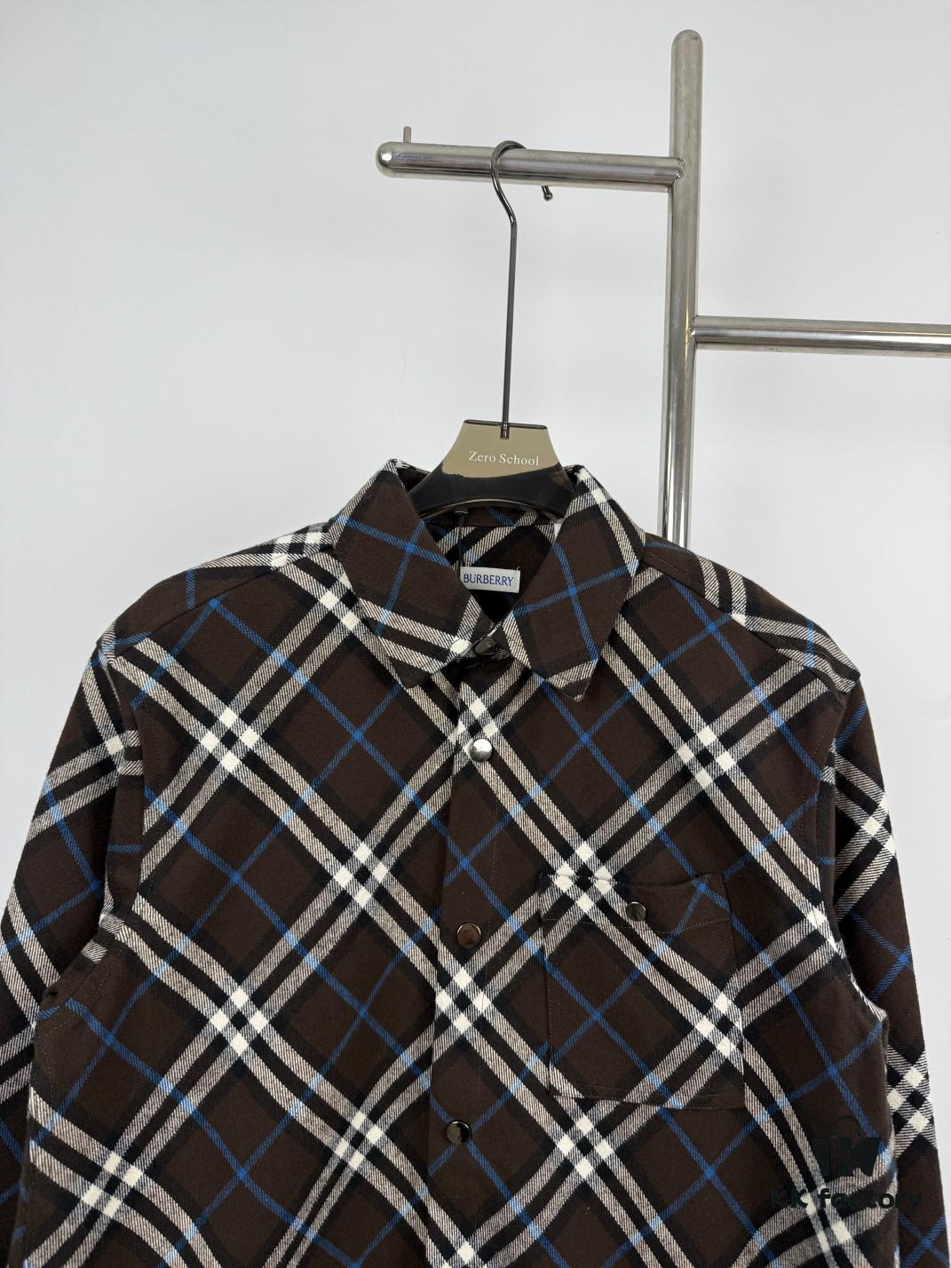 69314988908475d562cd9df5 Burberry 2024 Fall/Winter Plaid Flannel Shirt Jacket