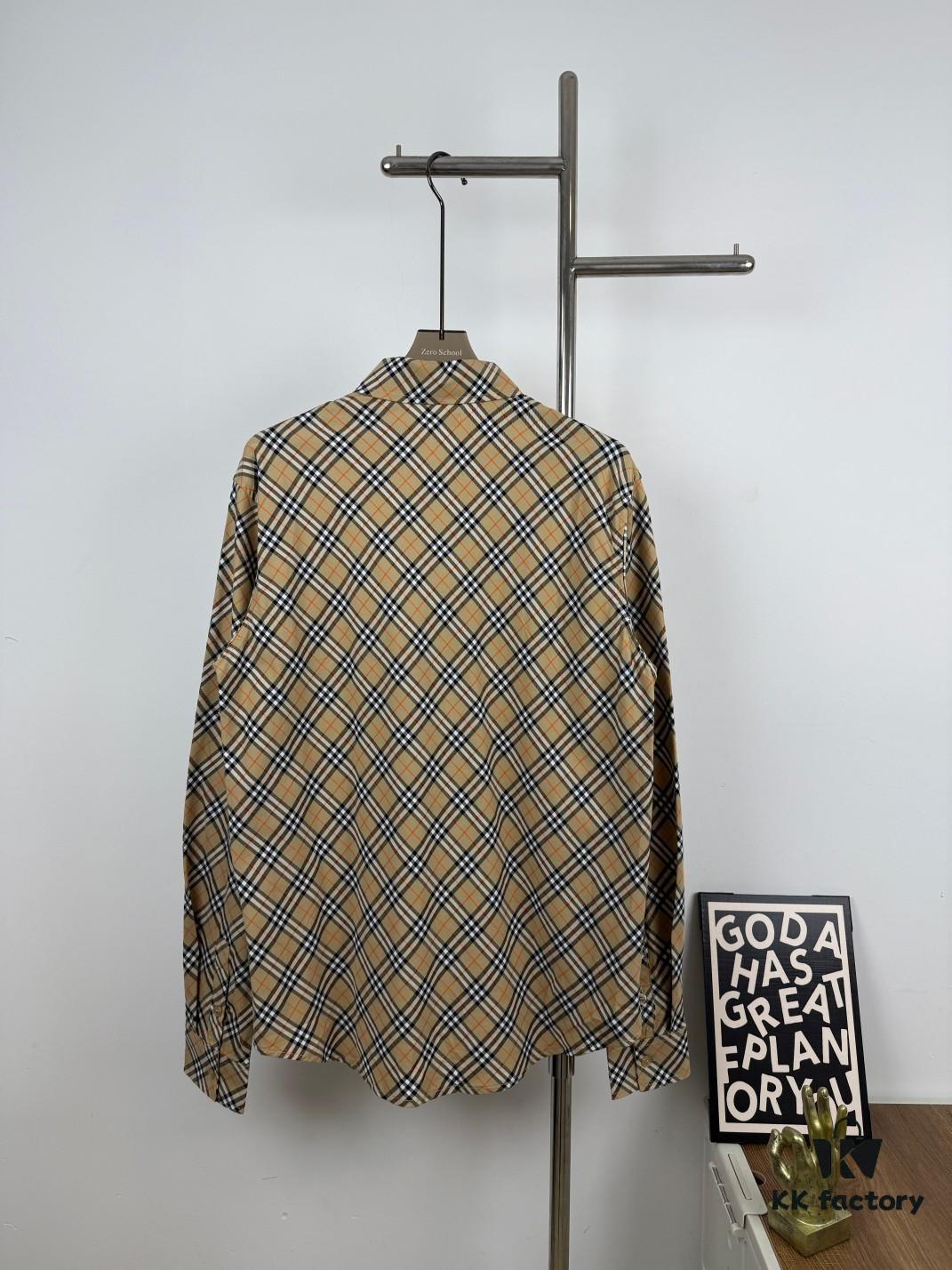 69314a25908475d562cd9e24 New Burberry 24SS Embroidered Check Cotton Shirt