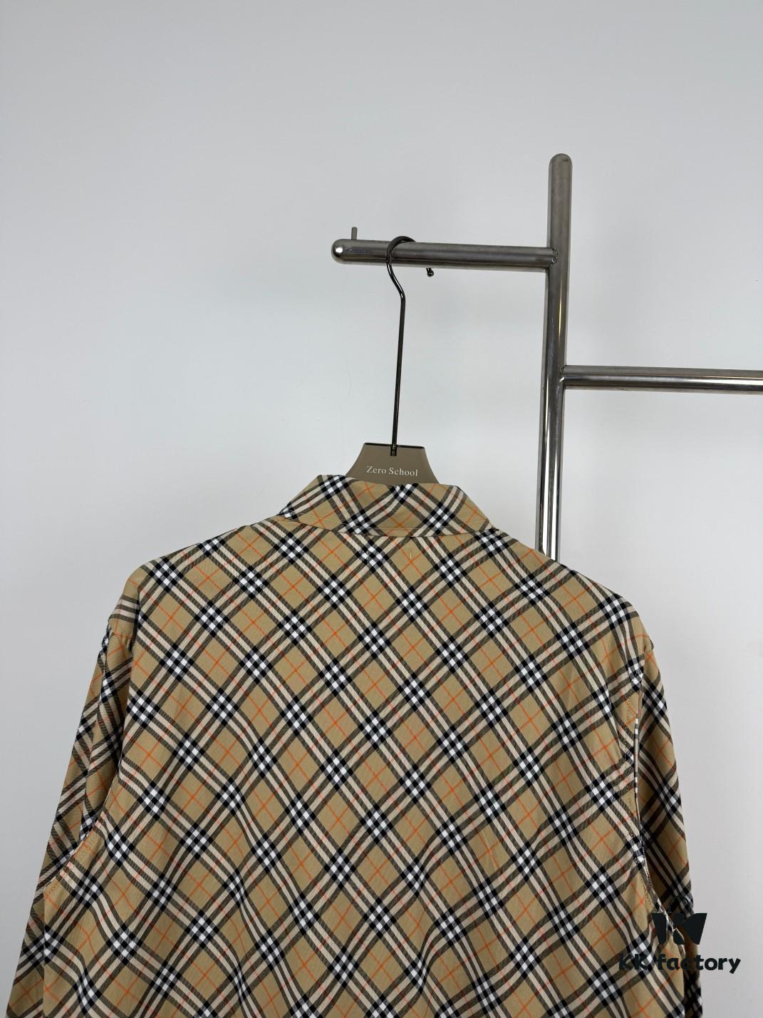 69314a32908475d562cd9e26 New Burberry 24SS Embroidered Check Cotton Shirt
