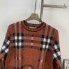 69314b29908475d562cd9e65 New Burberry 2024 Classic Striped Plaid Double Jacquard Crew Neck Knit Sweater