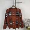 69314b31908475d562cd9e66 New Burberry 2024 Classic Striped Plaid Double Jacquard Crew Neck Knit Sweater