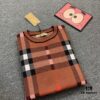 69314b60908475d562cd9e6d New Burberry 2024 Classic Striped Plaid Double Jacquard Crew Neck Knit Sweater