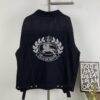 69314b95908475d562cd9e73 New Burberry & Supreme 2024 Collaborative Embroidered Horse Motif Denim Jacket Unisex