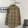 69314c04908475d562cd9e8e New BURBERRY/Barbouri Classic Yellow Tartan Stripe Long Sleeve Shirt, Iconic BBR Brand Checkered Pattern Shirt