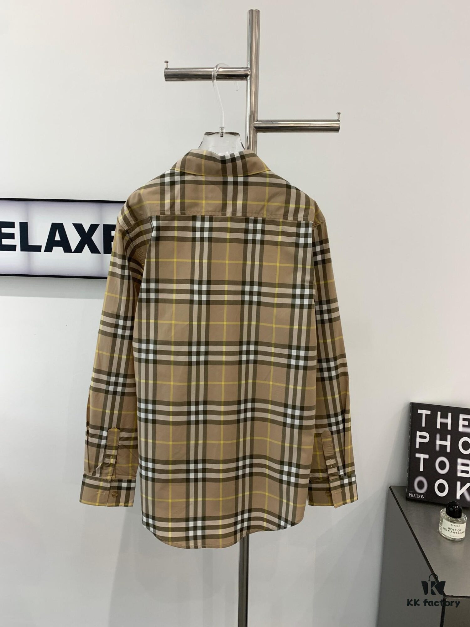 69314c04908475d562cd9e8e New BURBERRY/Barbouri Classic Yellow Tartan Stripe Long Sleeve Shirt, Iconic BBR Brand Checkered Pattern Shirt