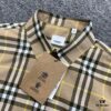 69314c11908475d562cd9e93 New BURBERRY/Barbouri Classic Yellow Tartan Stripe Long Sleeve Shirt, Iconic BBR Brand Checkered Pattern Shirt