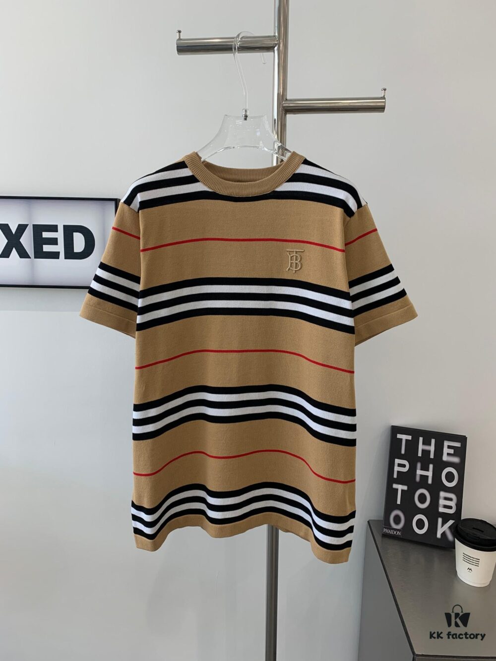 69314c38908475d562cd9ea0 New BURBERRY 2023 Summer Linen Stripe Knitted Short Sleeve T-Shirt