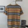 69314c3c908475d562cd9ea1 New BURBERRY 2023 Summer Linen Stripe Knitted Short Sleeve T-Shirt